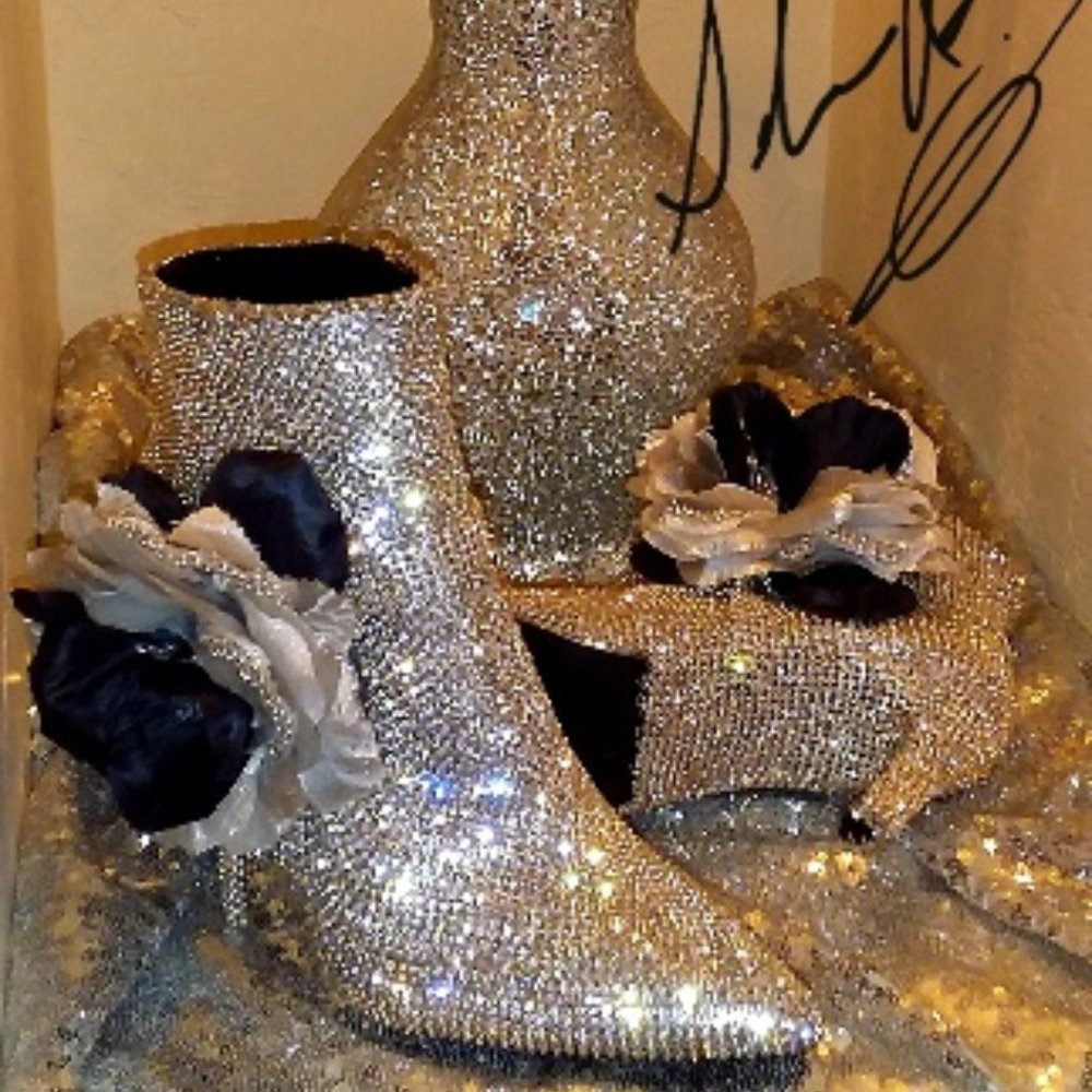 TWILA Silver Crystal Diamante Wedding Ankle Boots